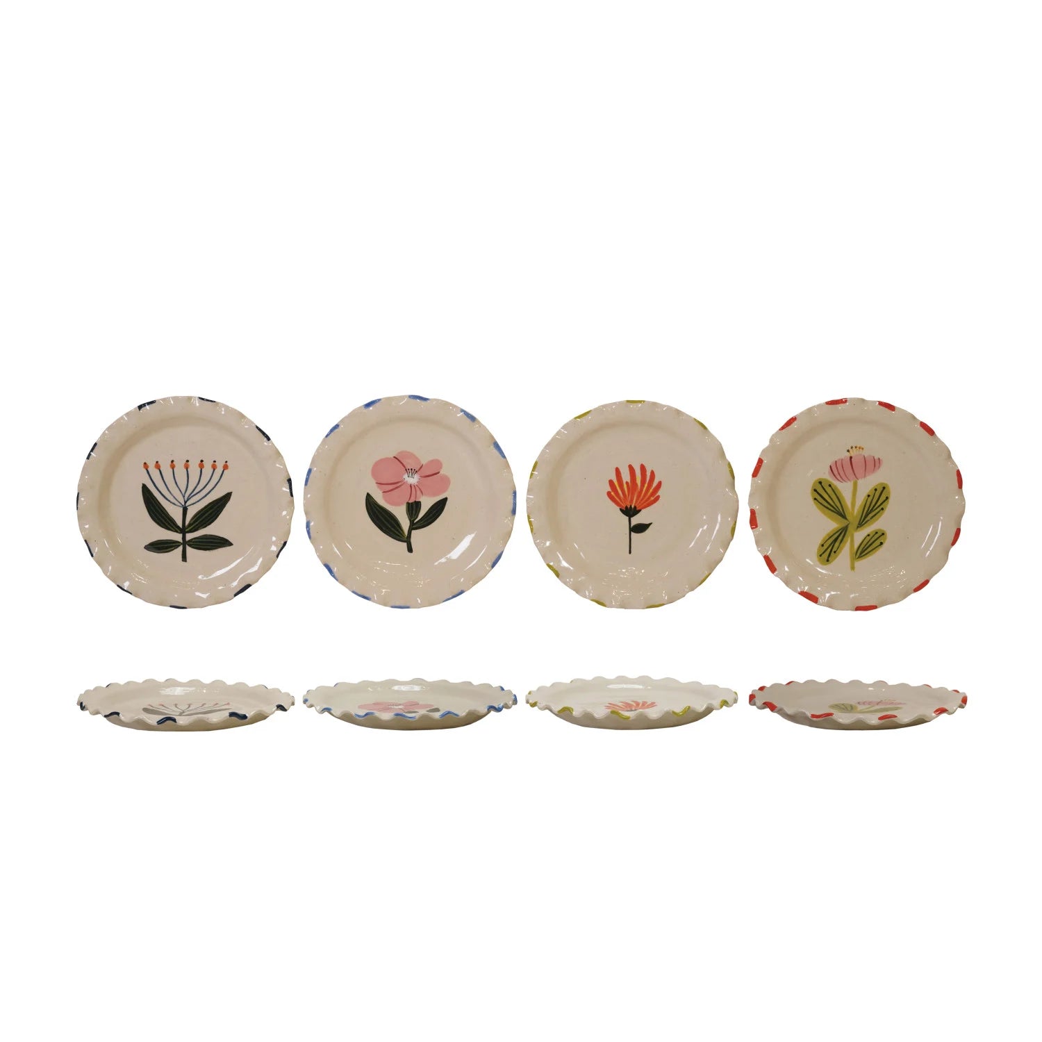 Ruffled Edge Flower Plate