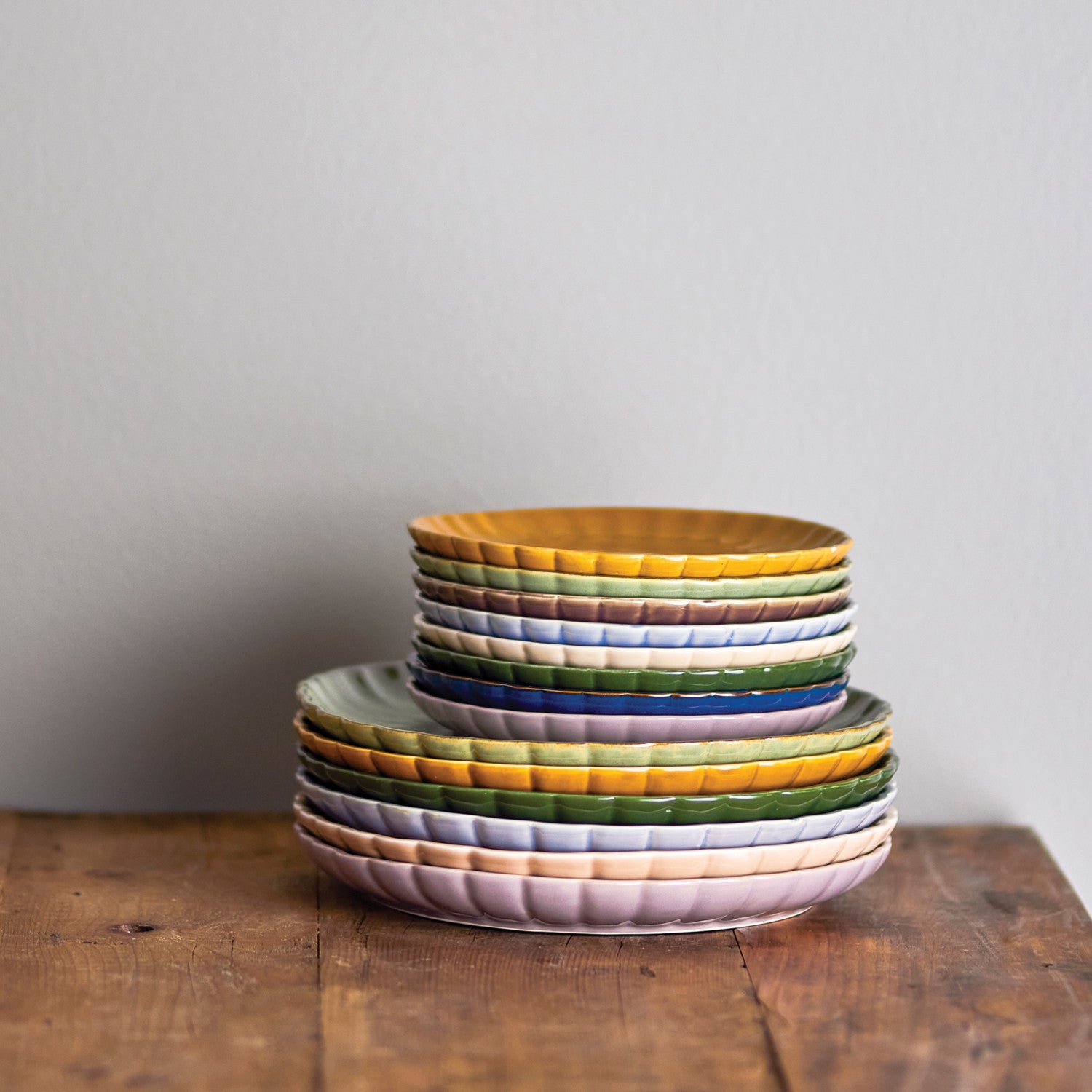 Navy Fluted Plate