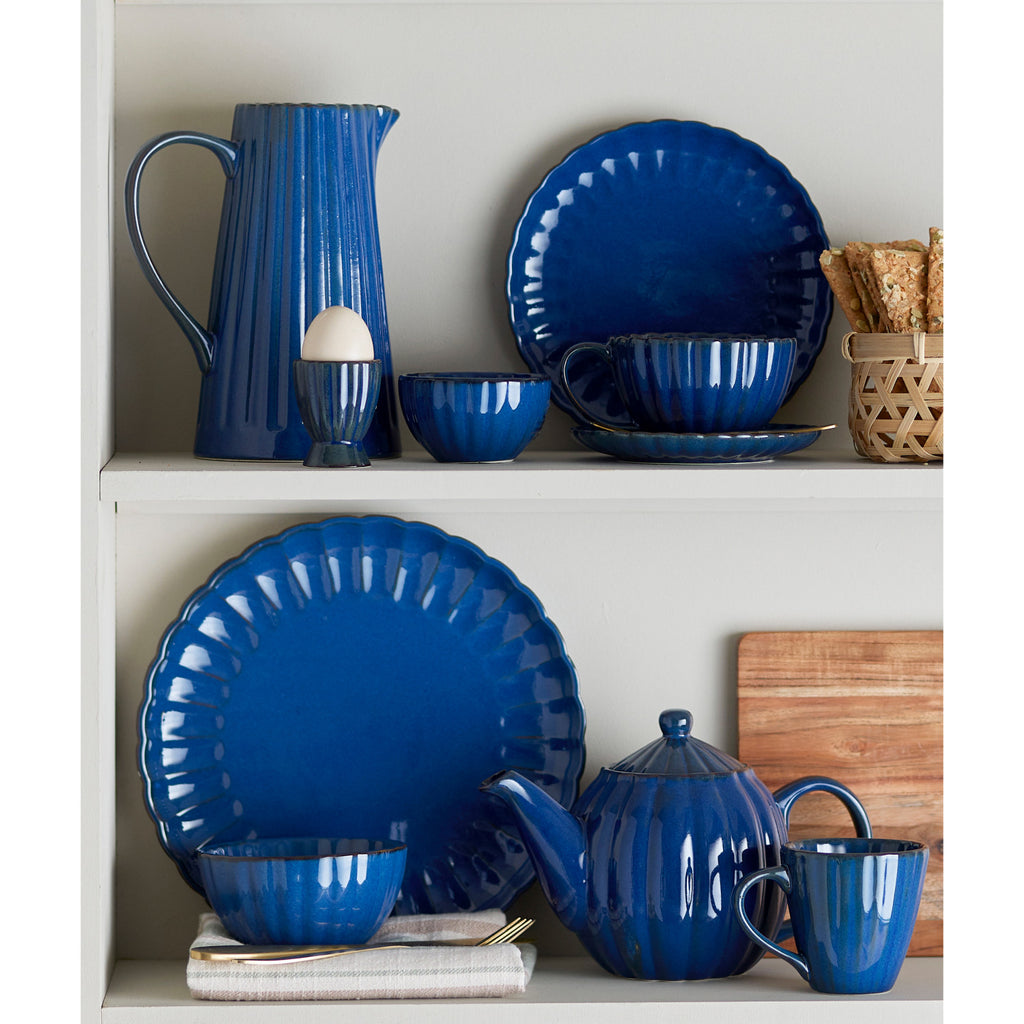 Navy Fluted Plate