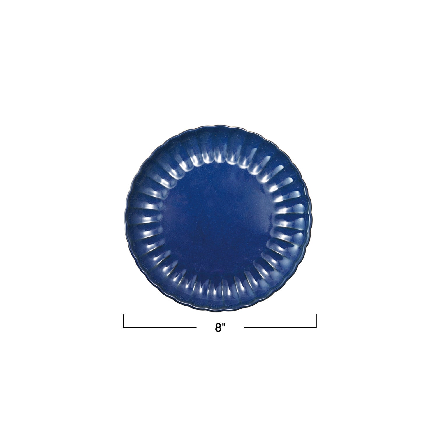 Navy Fluted Plate
