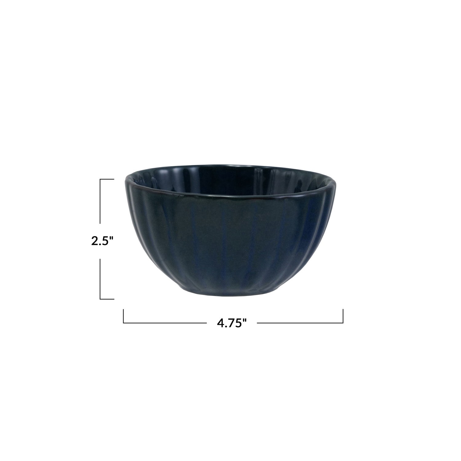 Navy Ribbed Bowl