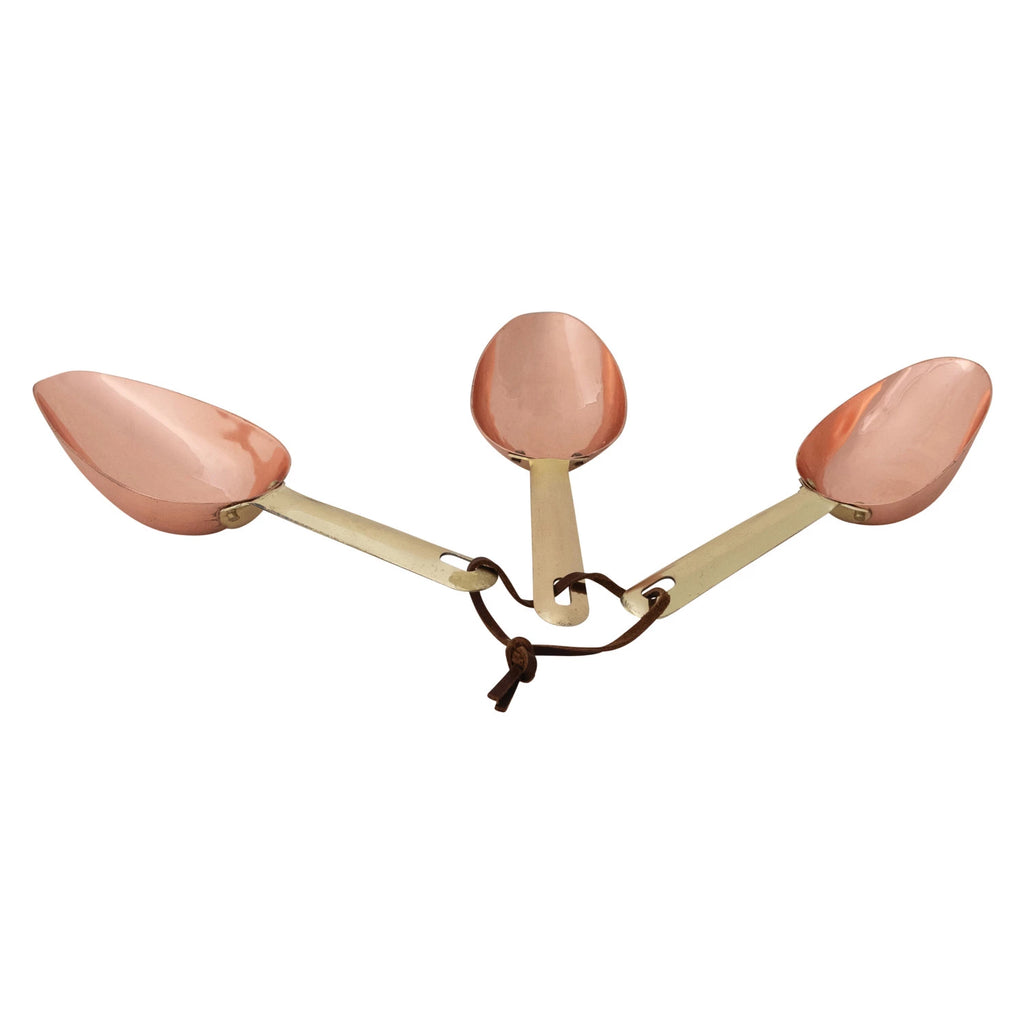 Copper Scoops with Leather Tie