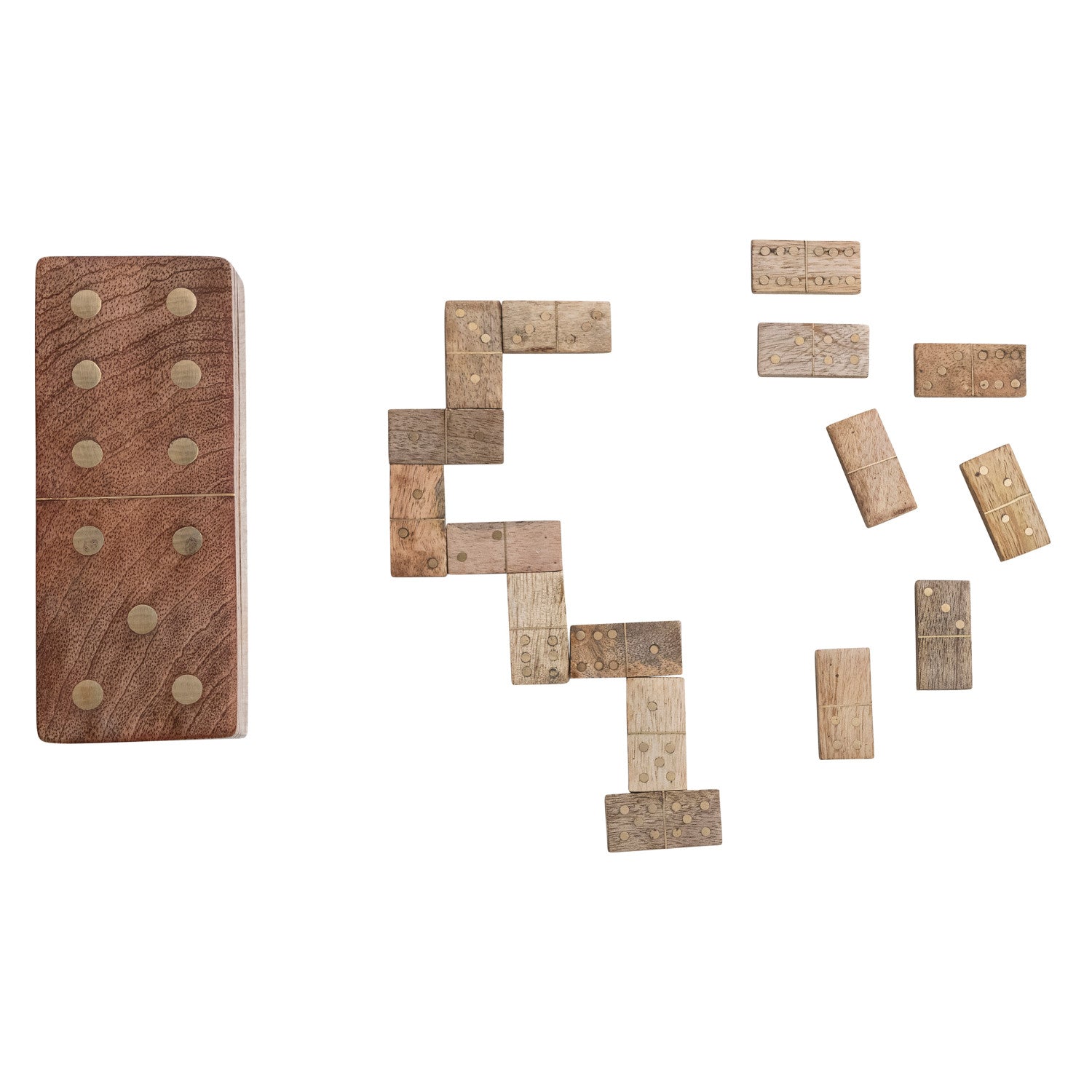 Mango Wood Dominoes Box