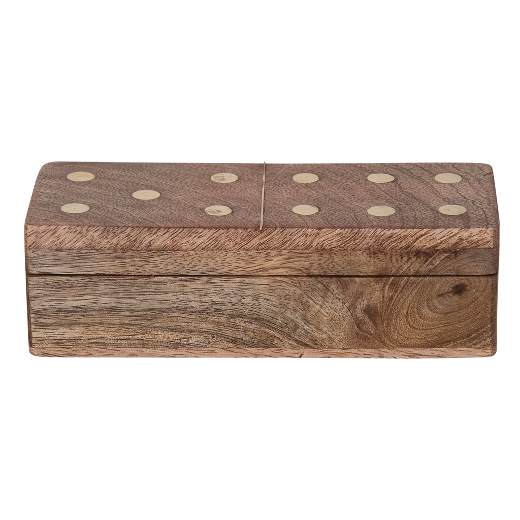 Mango Wood Dominoes Box