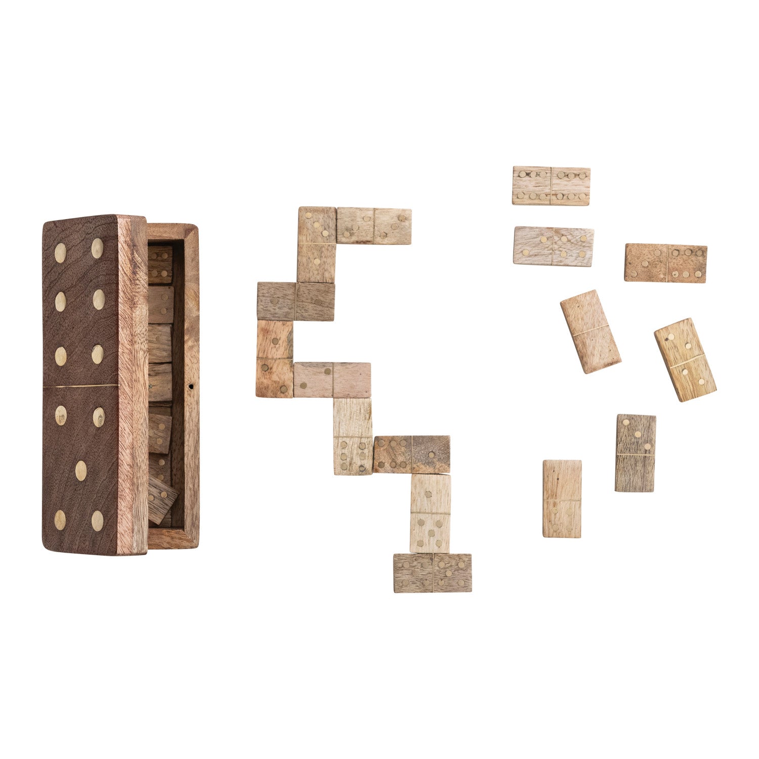 Mango Wood Dominoes Box