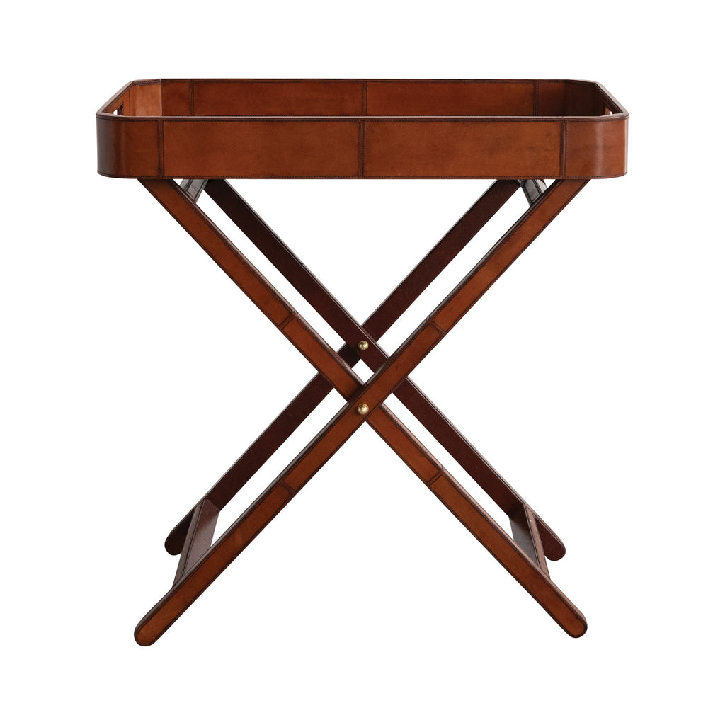 Leather Folding Tray Table