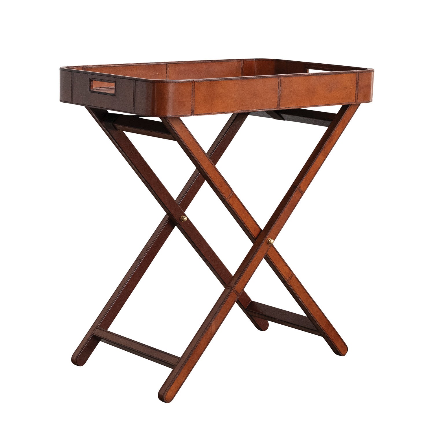 Leather Folding Tray Table