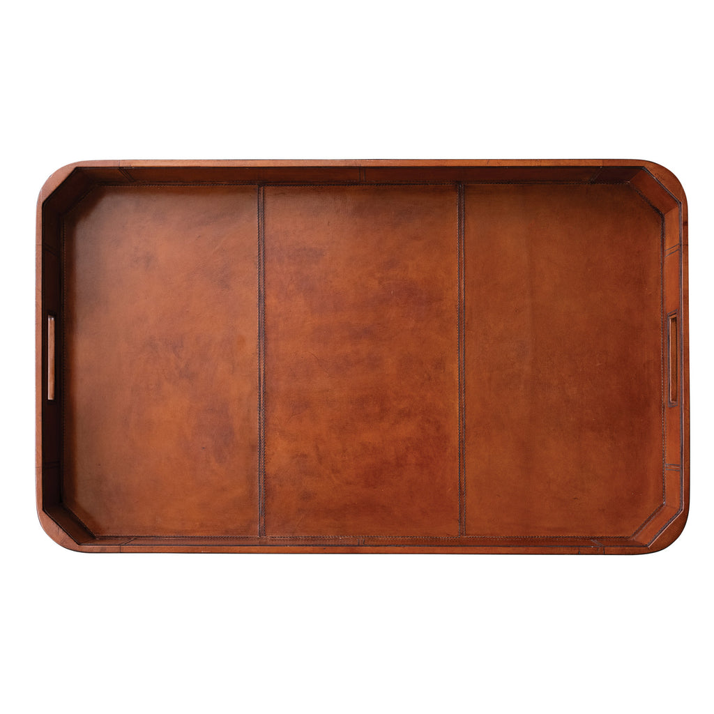 Leather Folding Tray Table
