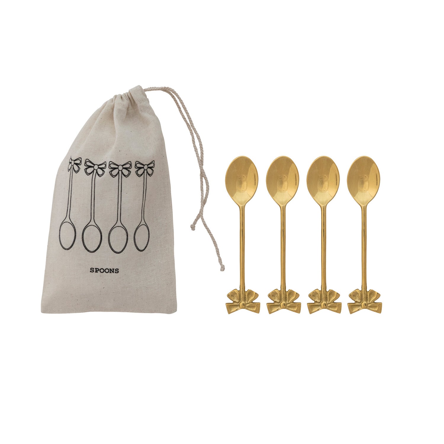 Bow Shaped Brass Spoon