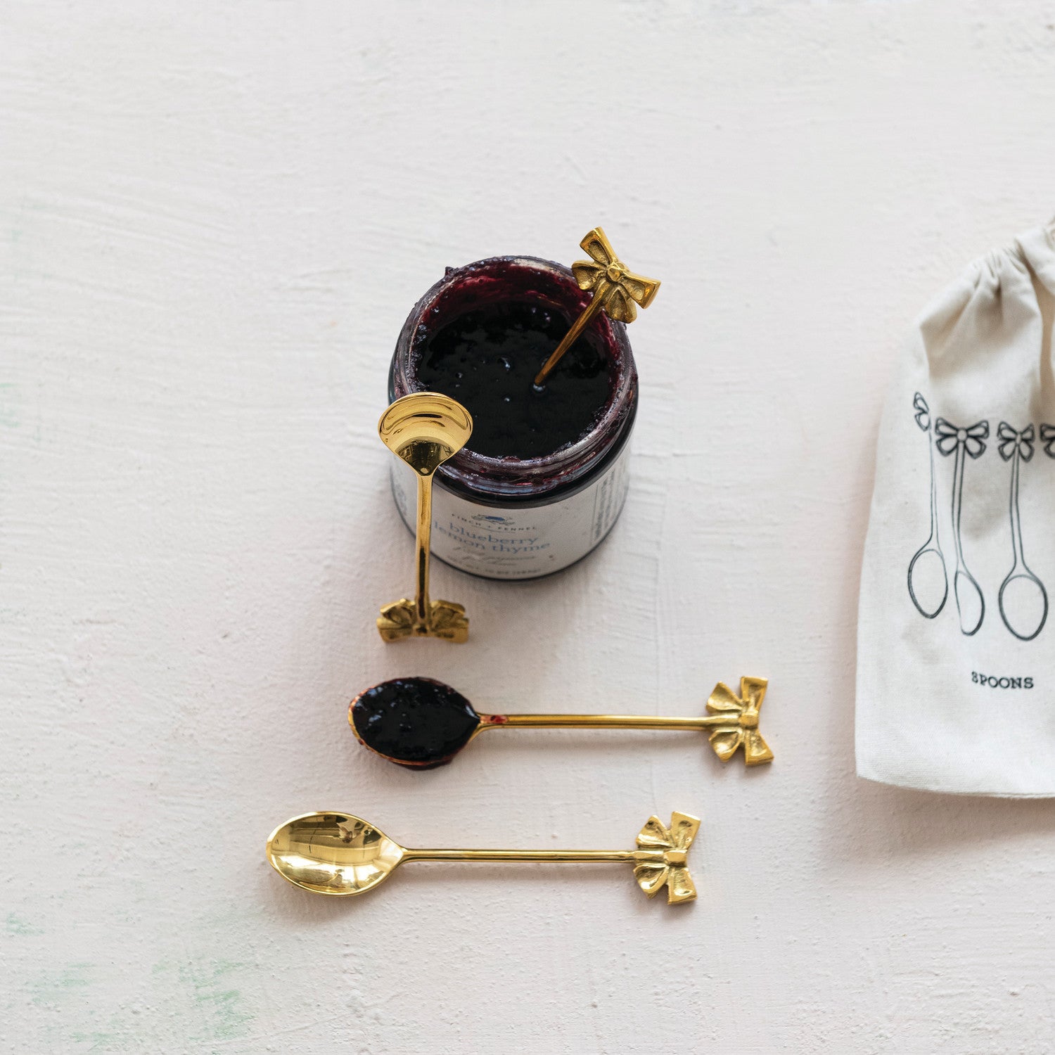 Bow Shaped Brass Spoon
