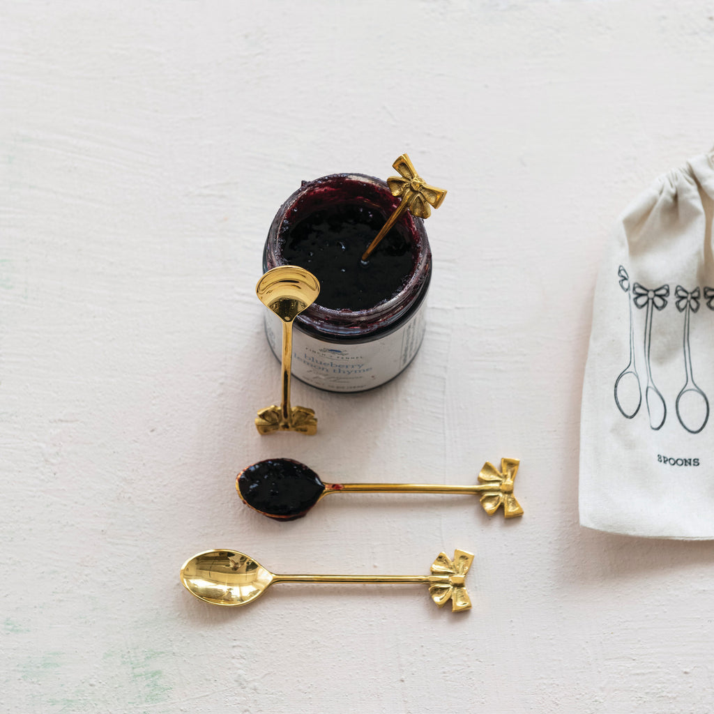 Bow Shaped Brass Spoon