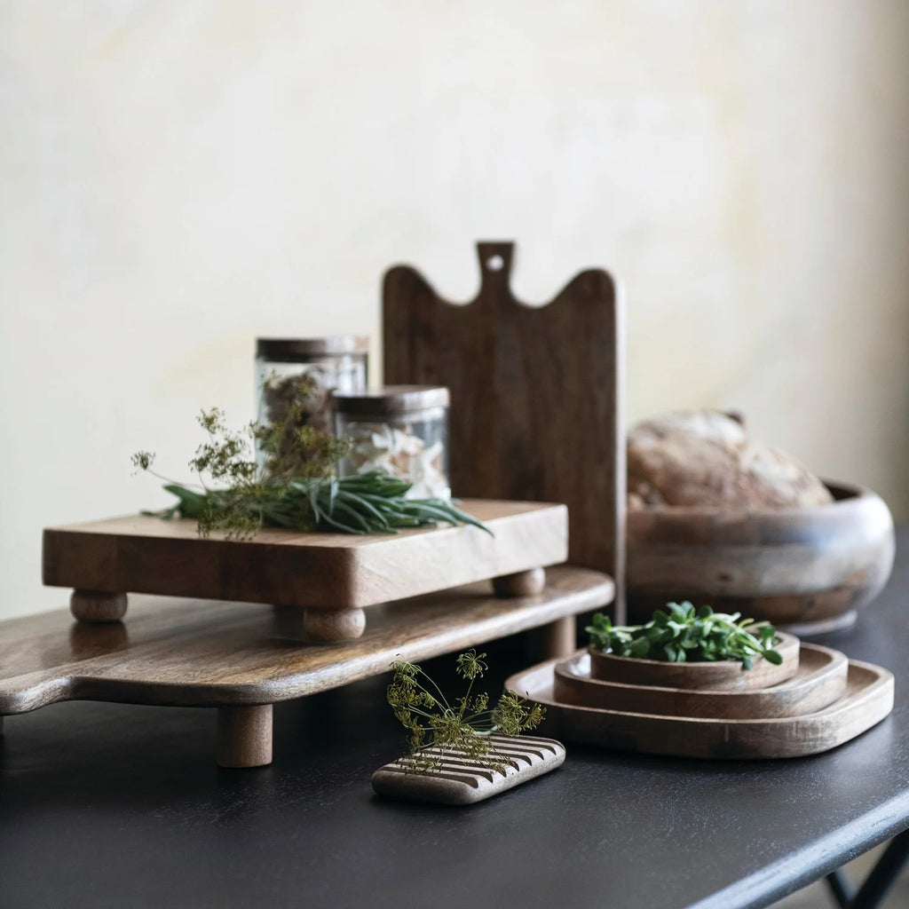 Mango Wood Footed Serving Board