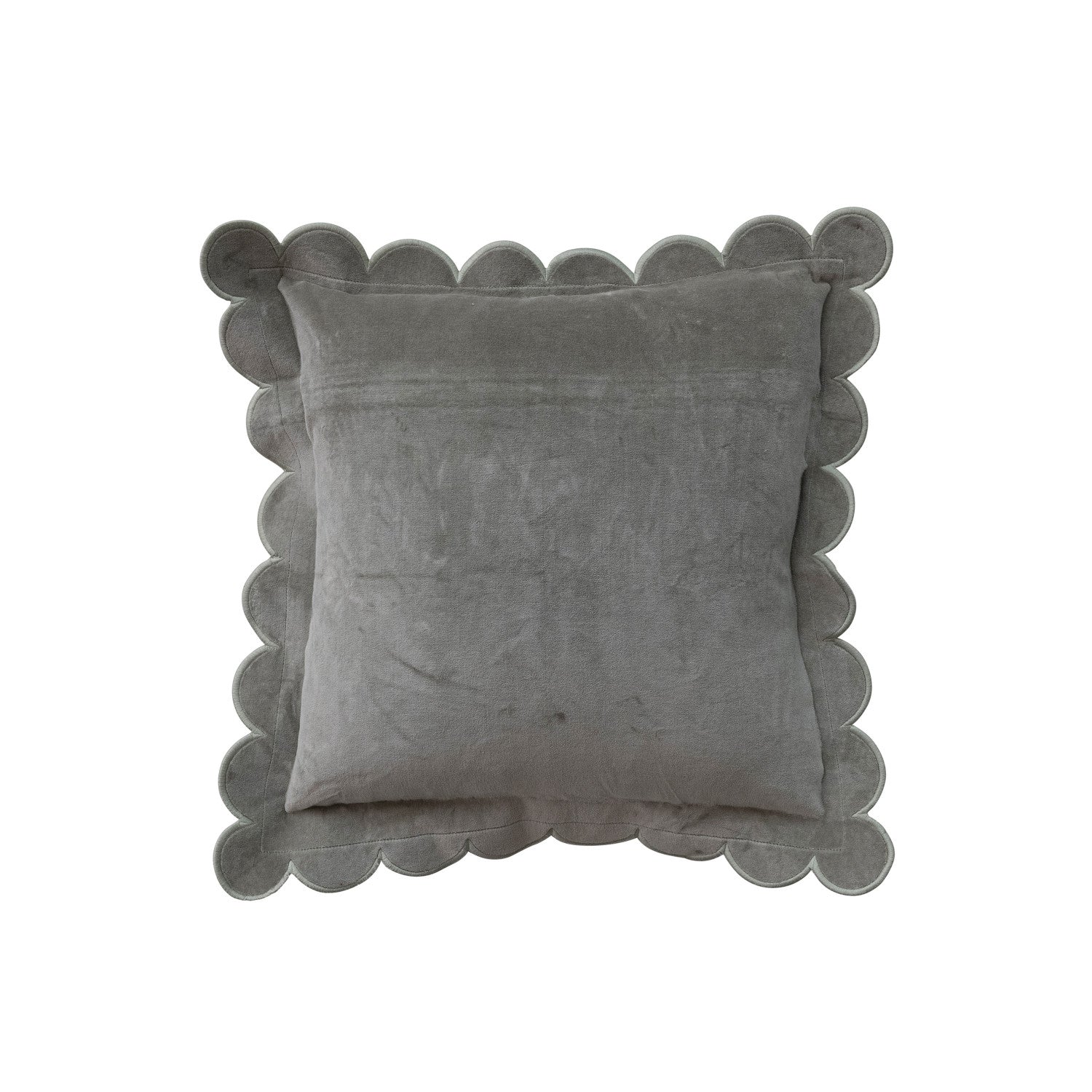 Scalloped Velvet Pillow