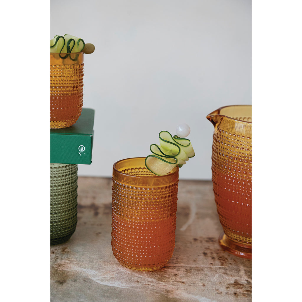 Raised Dots Drinking Glass