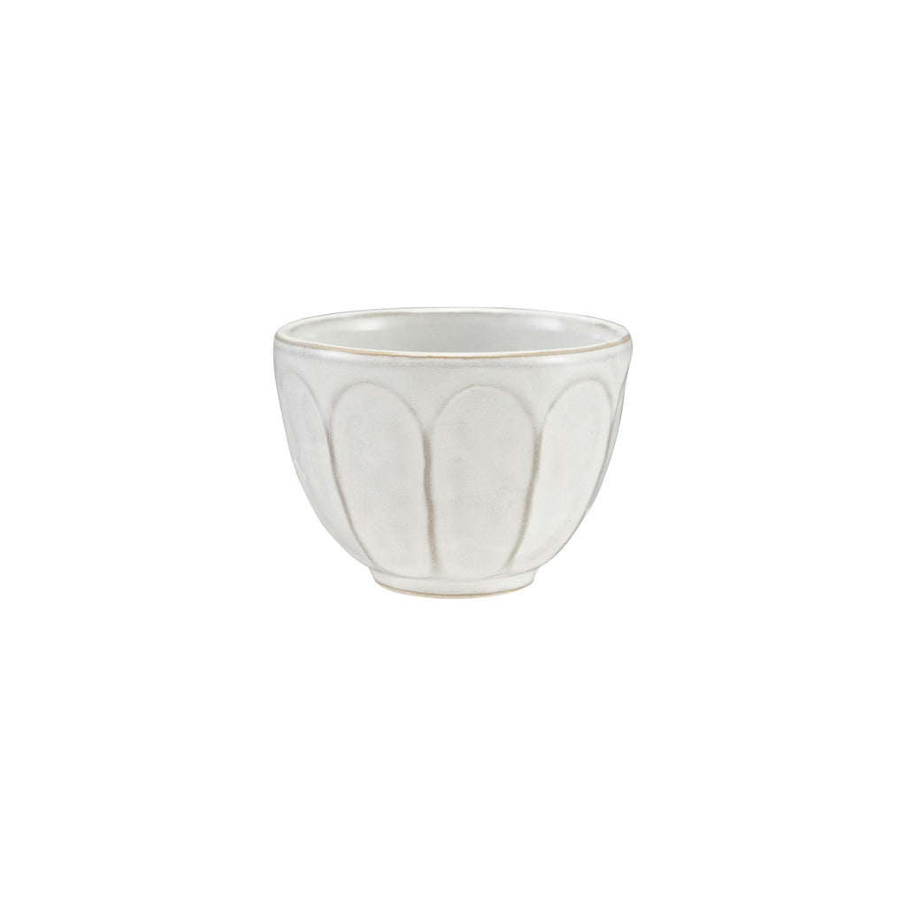 White Ribbed Bowl