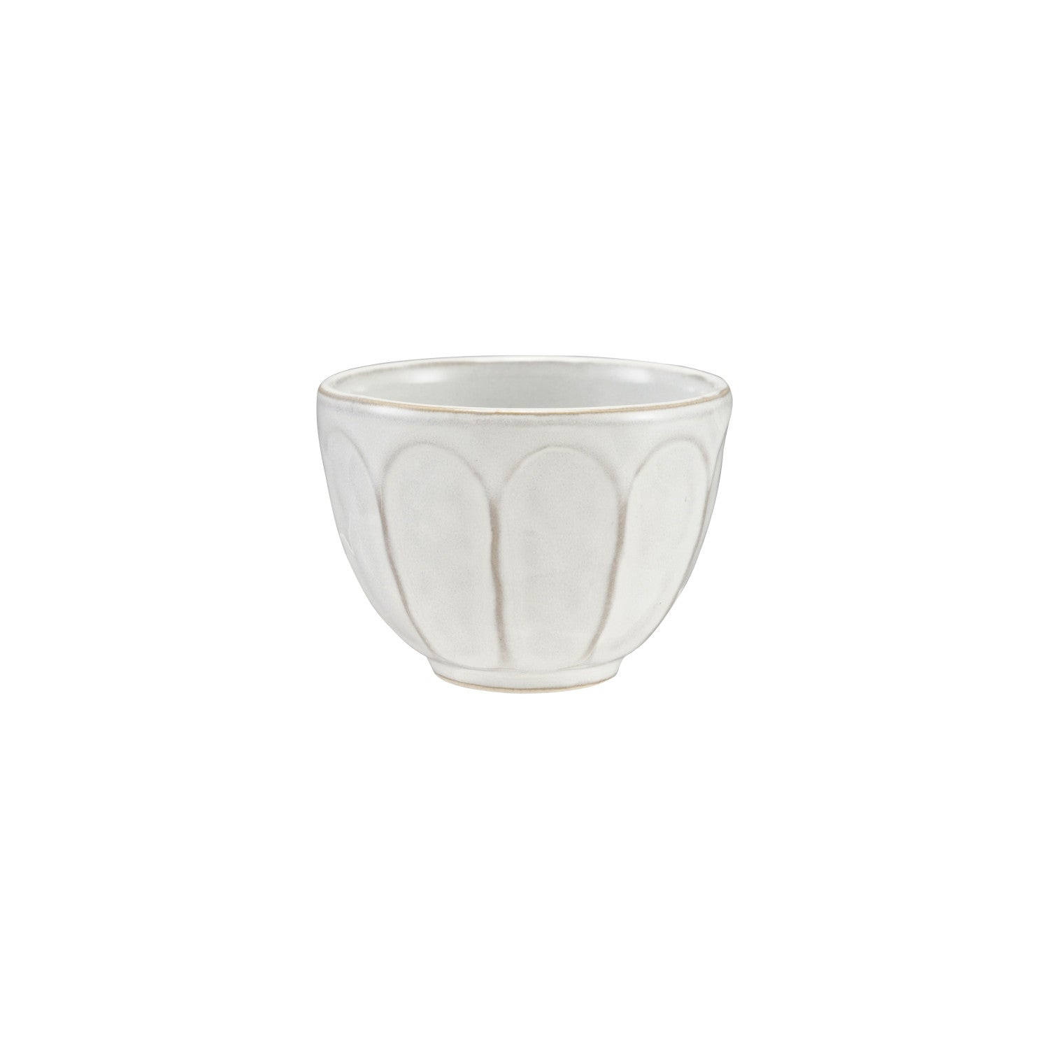 White Ribbed Bowl