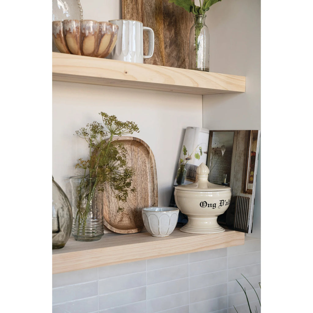 White Ribbed Bowl