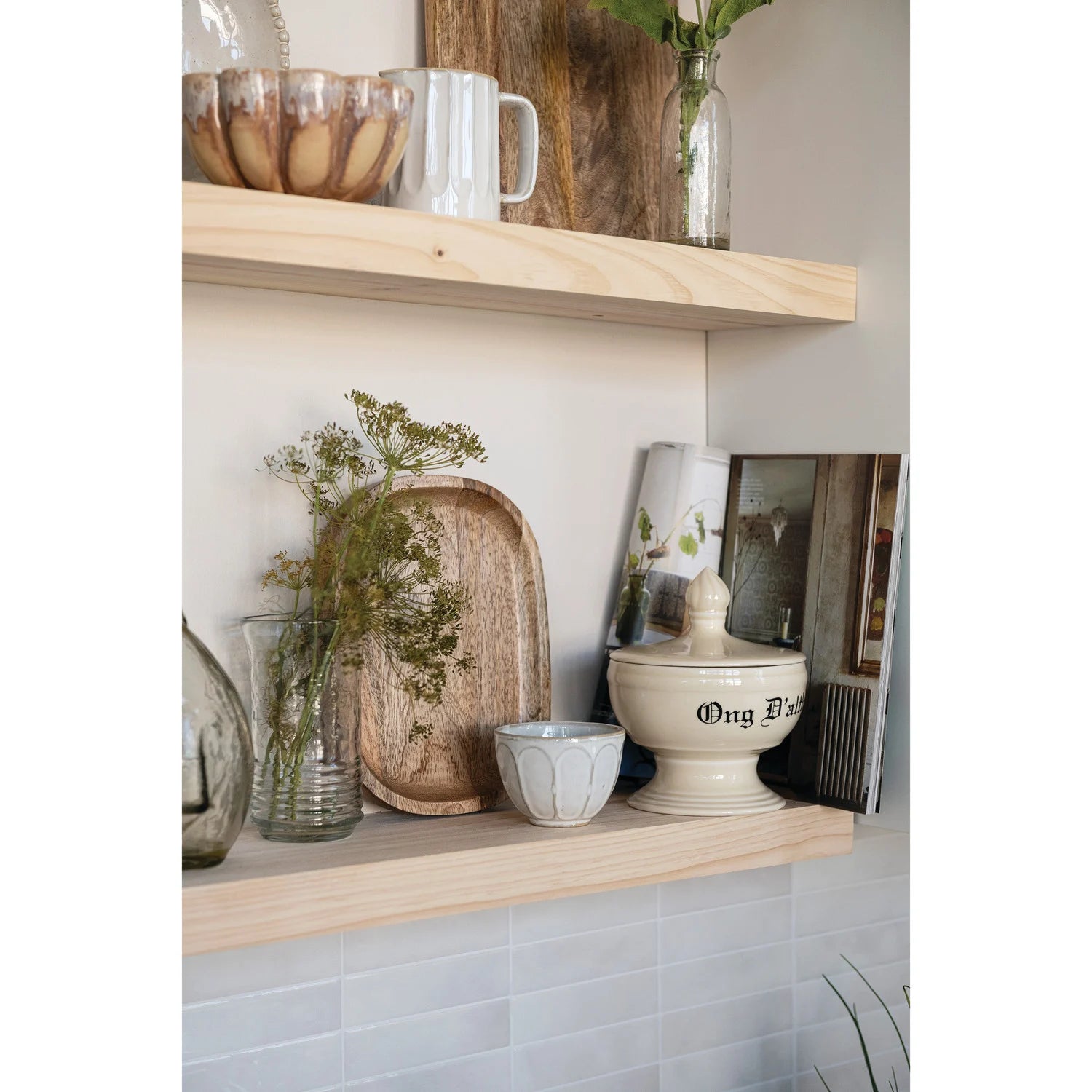 White Ribbed Bowl