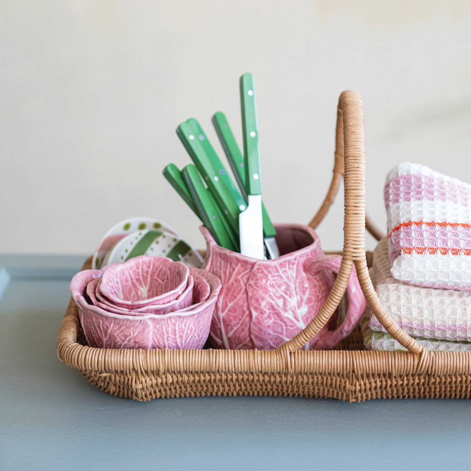 Natural Rattan Basket with Handle