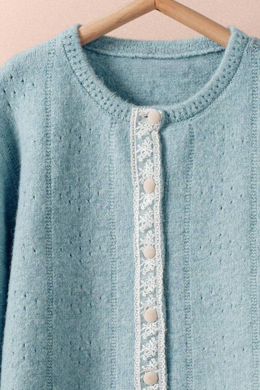 Lace Trim Cardigan