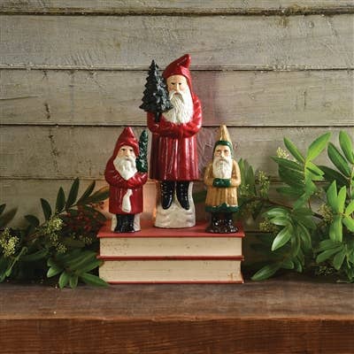 Santa with Tree, Cast Iron - Lrg