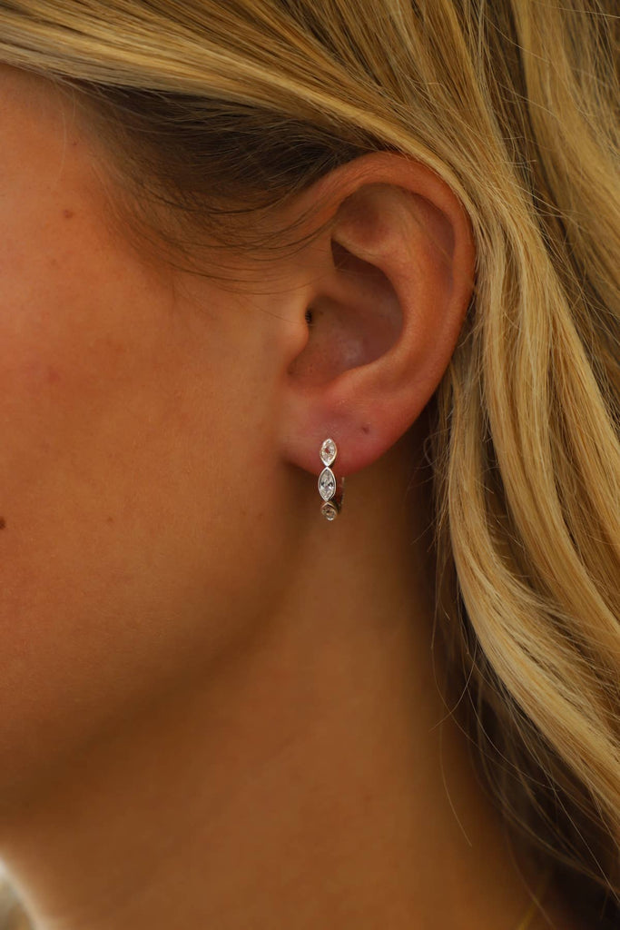 Silver Lace and Textured Hoops