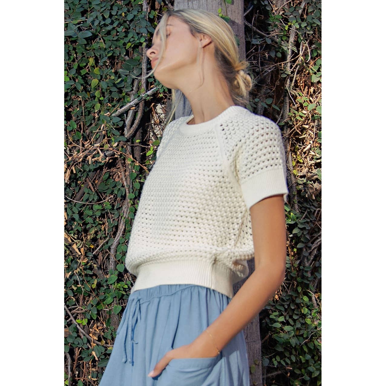 Short Sleeve Knit Top