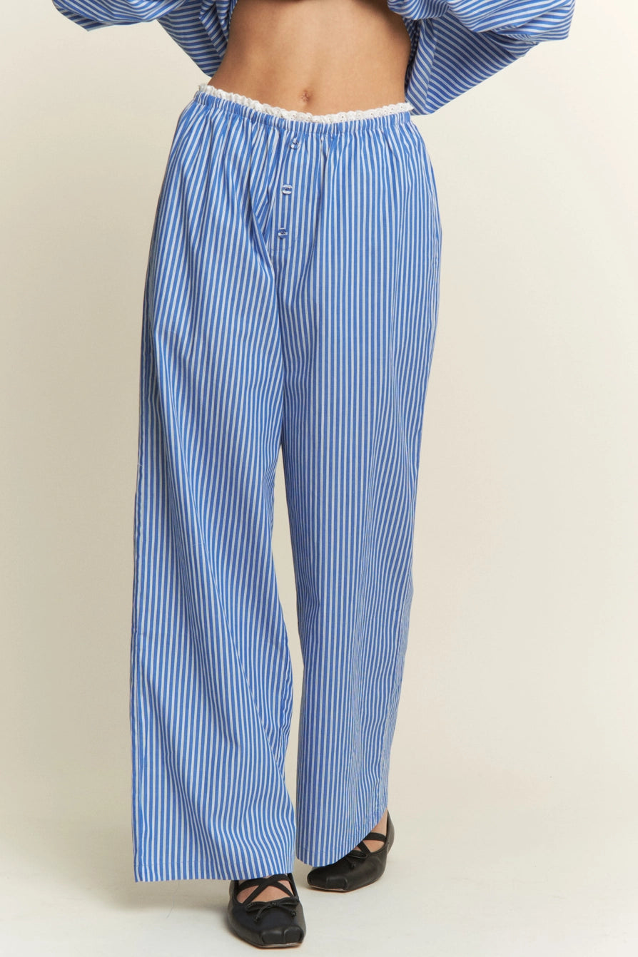 The Ruby Stripe Loungewear Wide Leg Pants