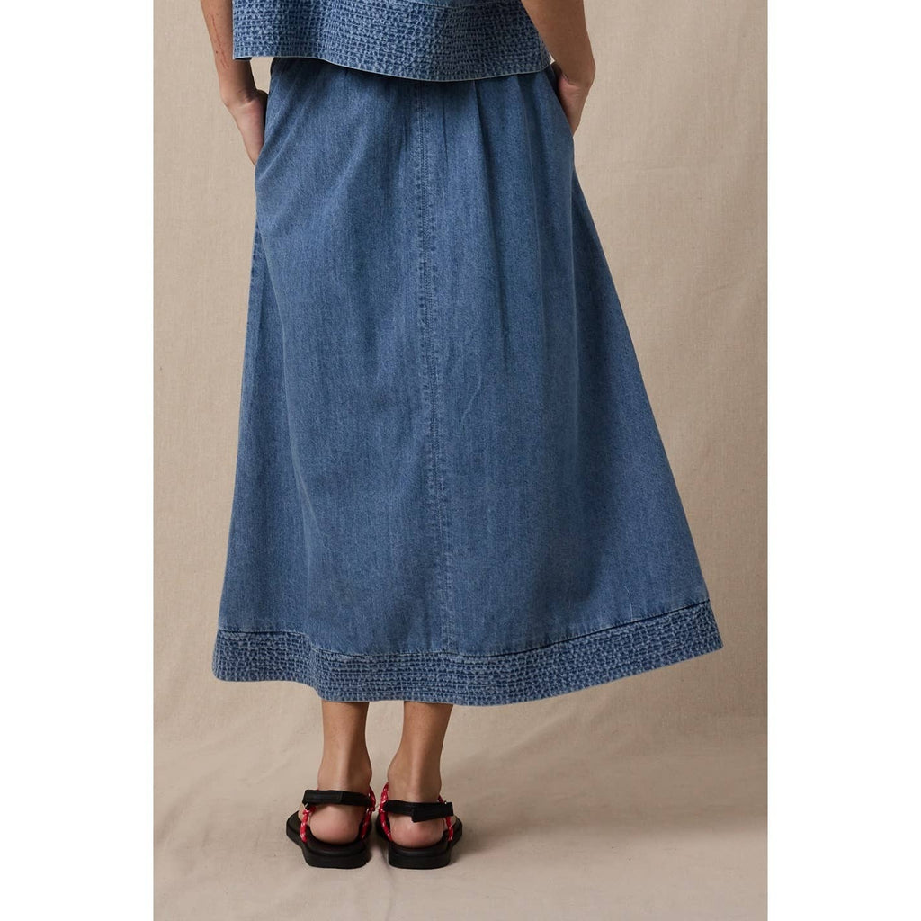 Denim Midi Skirt
