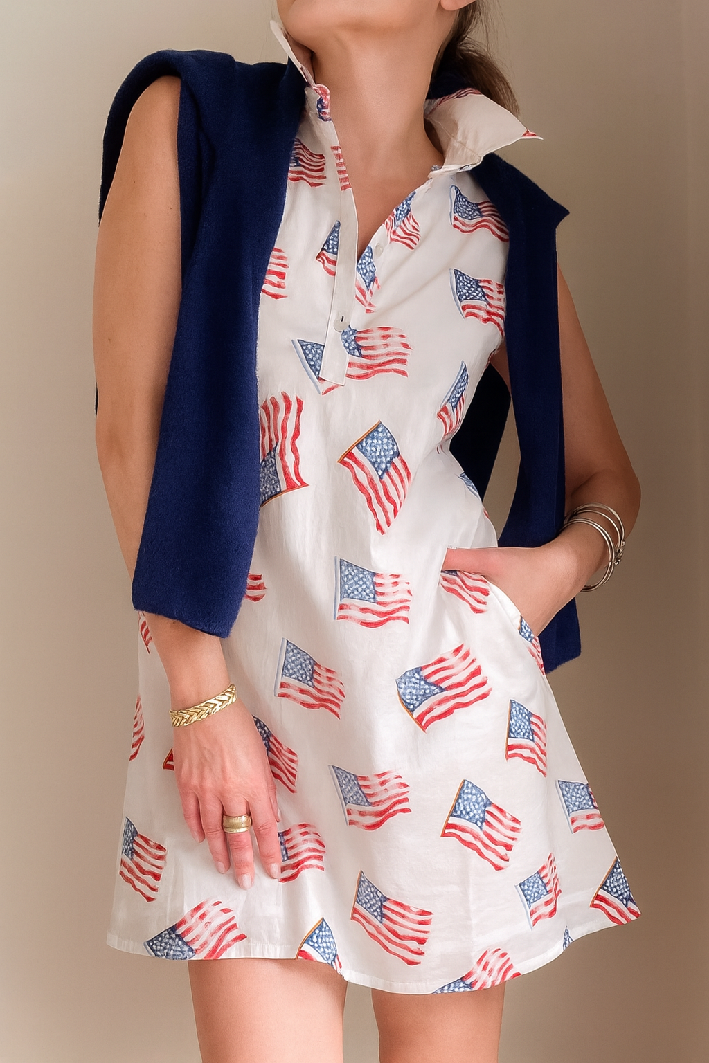 Sconset Sleeveless Flag Dress