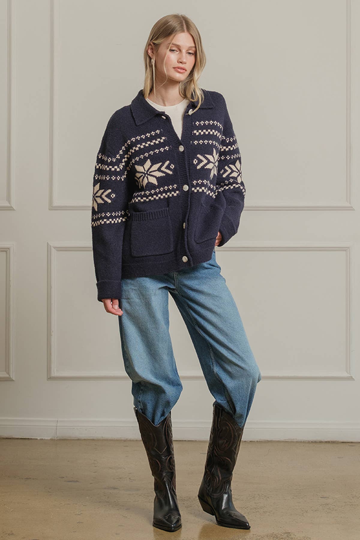 Nordic Snowflake Cardigan