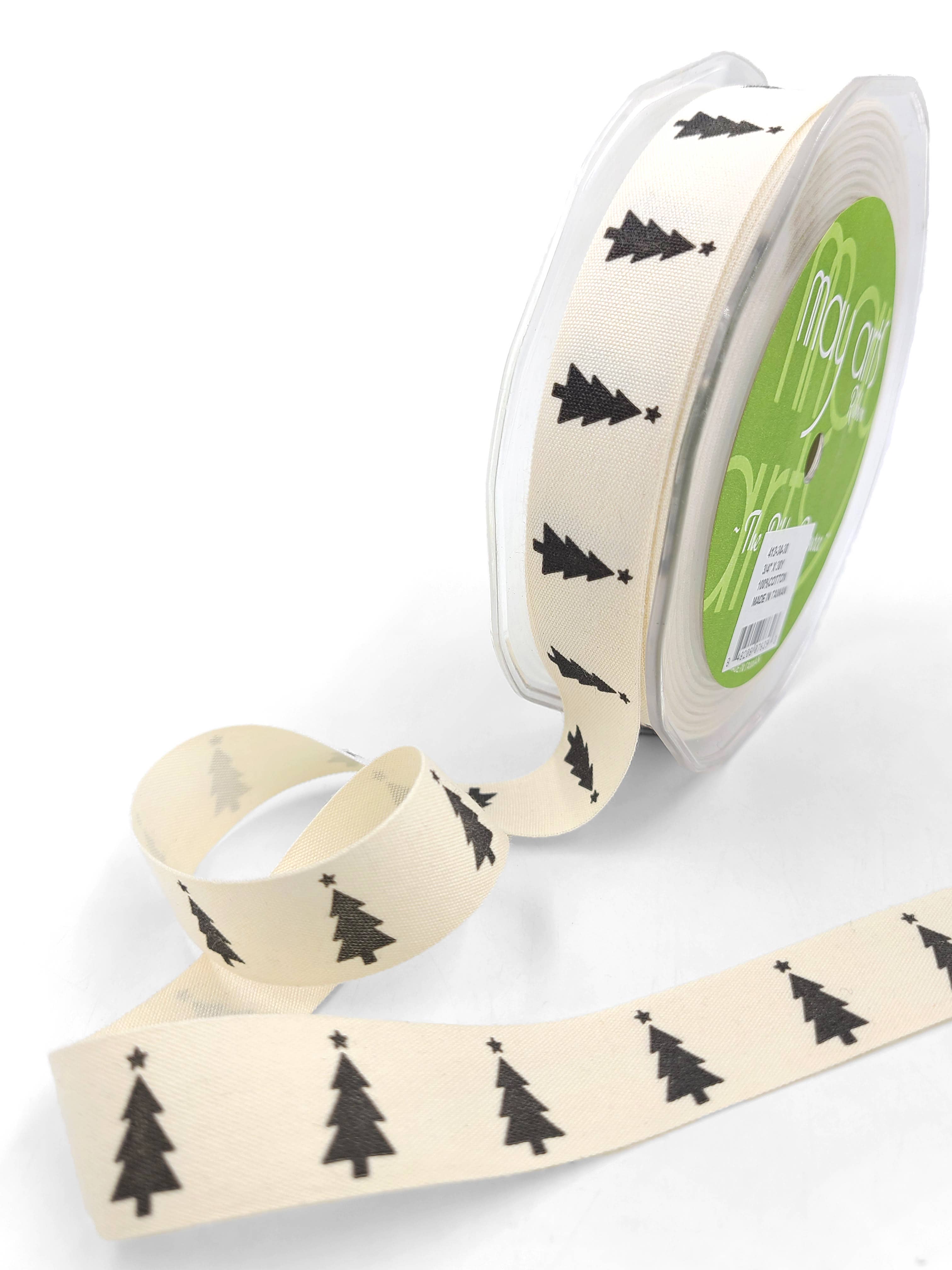 Holiday Tree Print Ribbon Spool