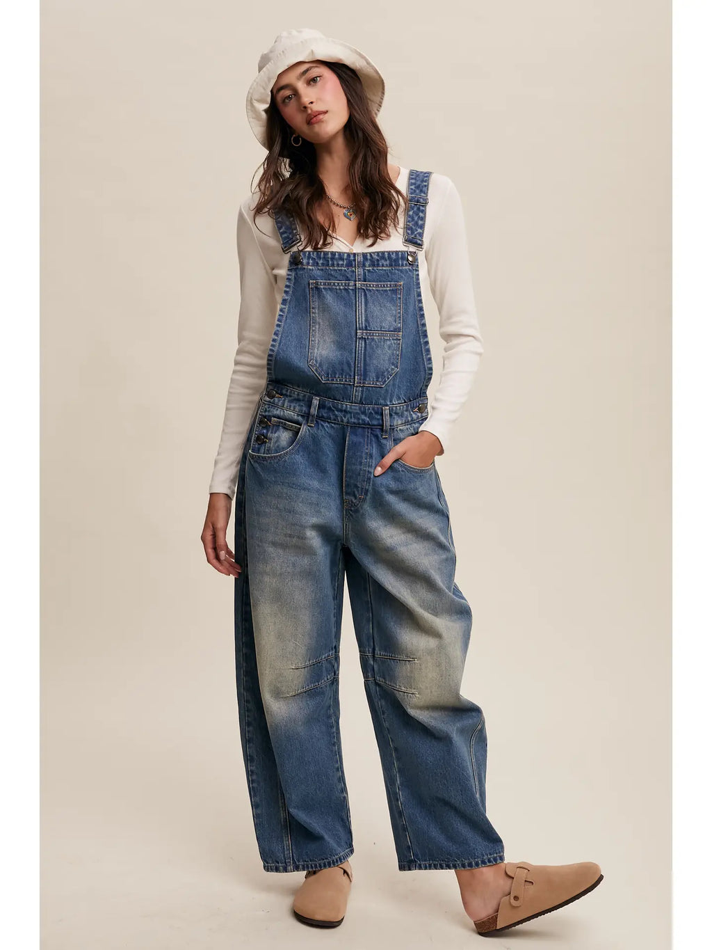 Barrel Jean Denim Overall