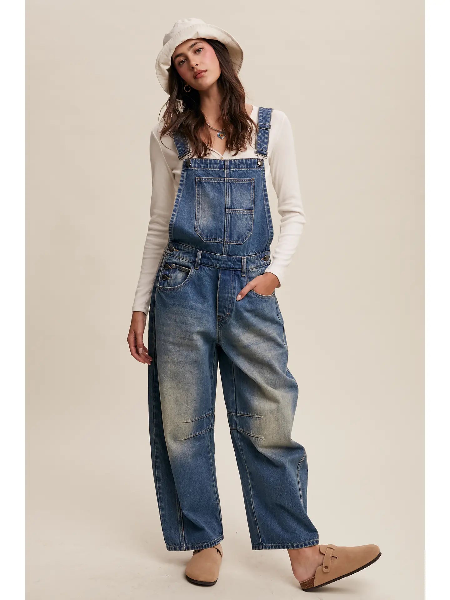 Barrel Jean Denim Overall