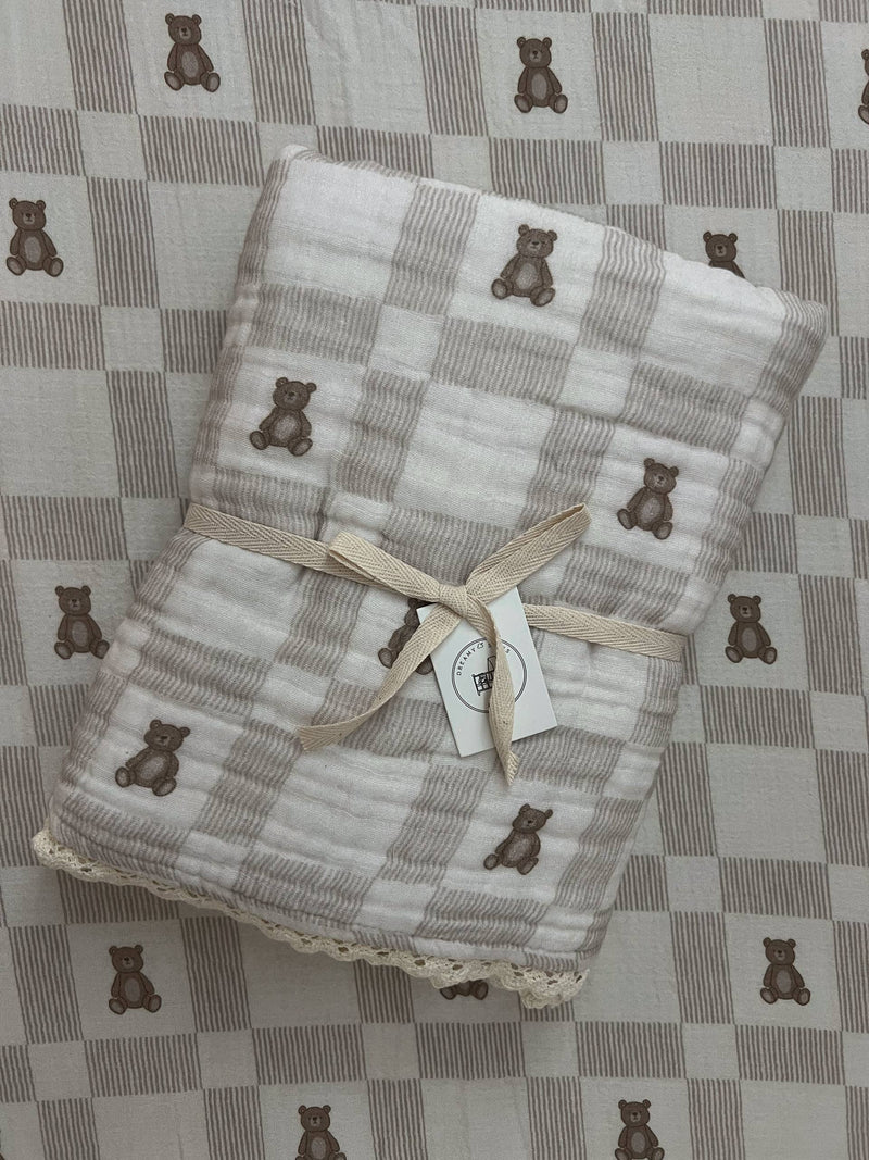 Vintage Teddy Gauze Blanket