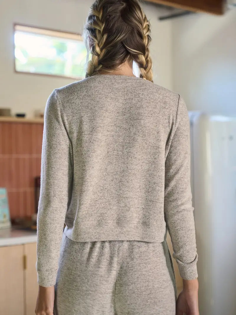 Cropped Knit Cardigan Top