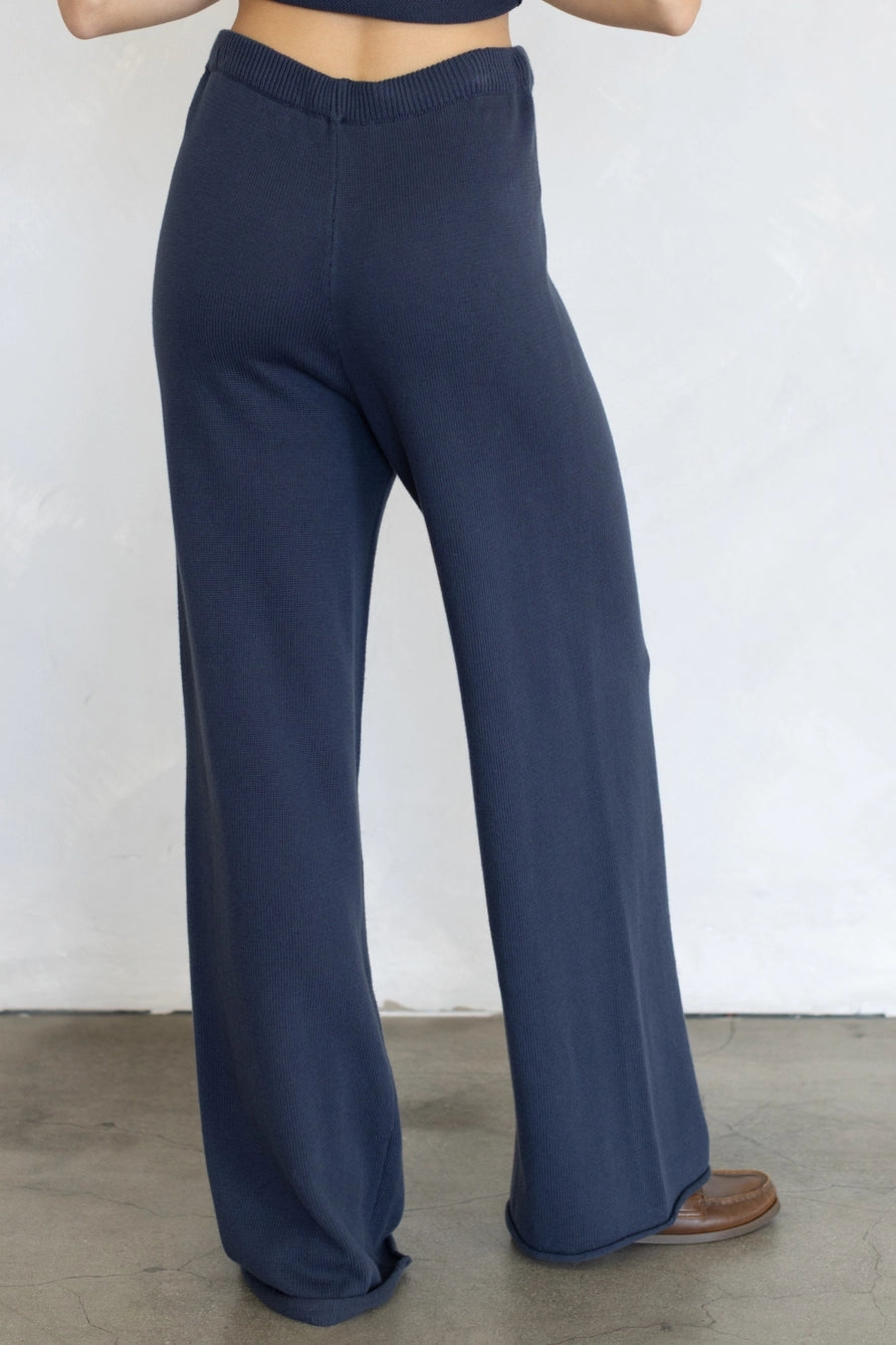 Nara Knit Pants in Navy