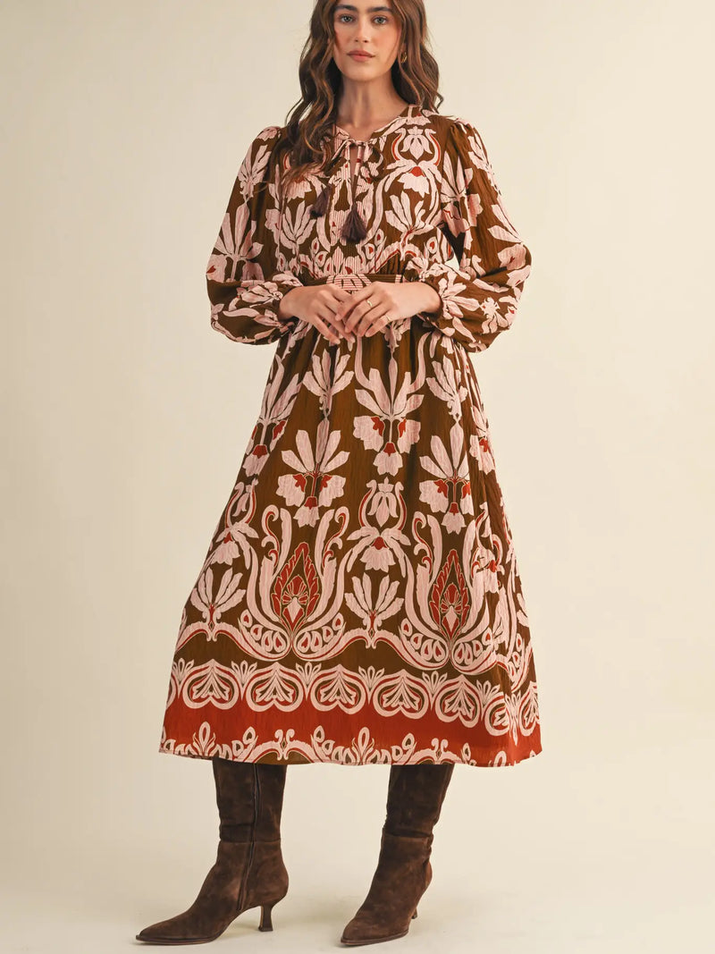 Floral Print Midi Dress