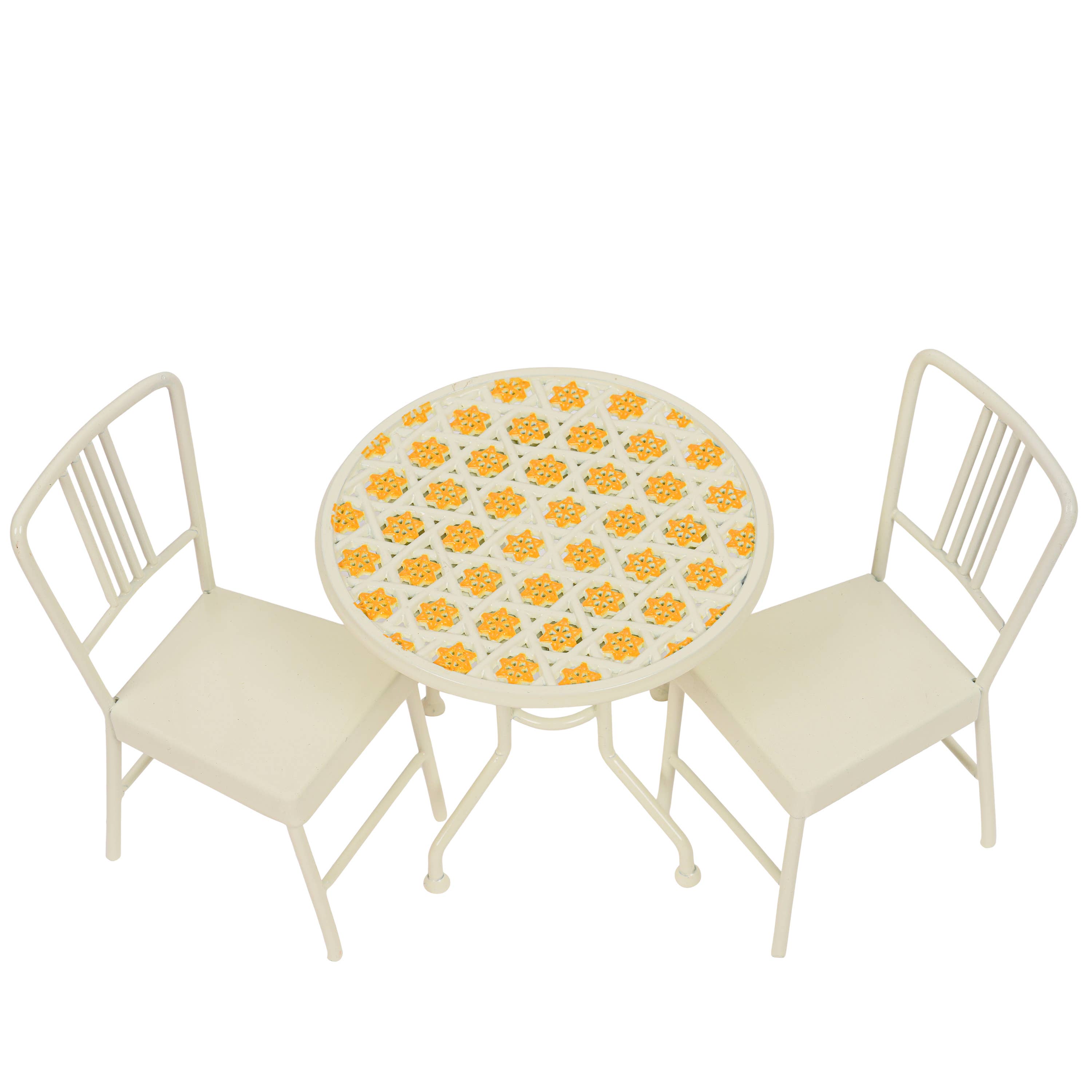 Levlovs Table and Chairs (Sunny Yellow Floral Pattern)