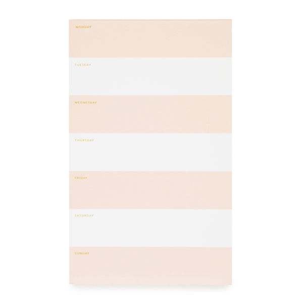 Pink Striped Weekly Pad