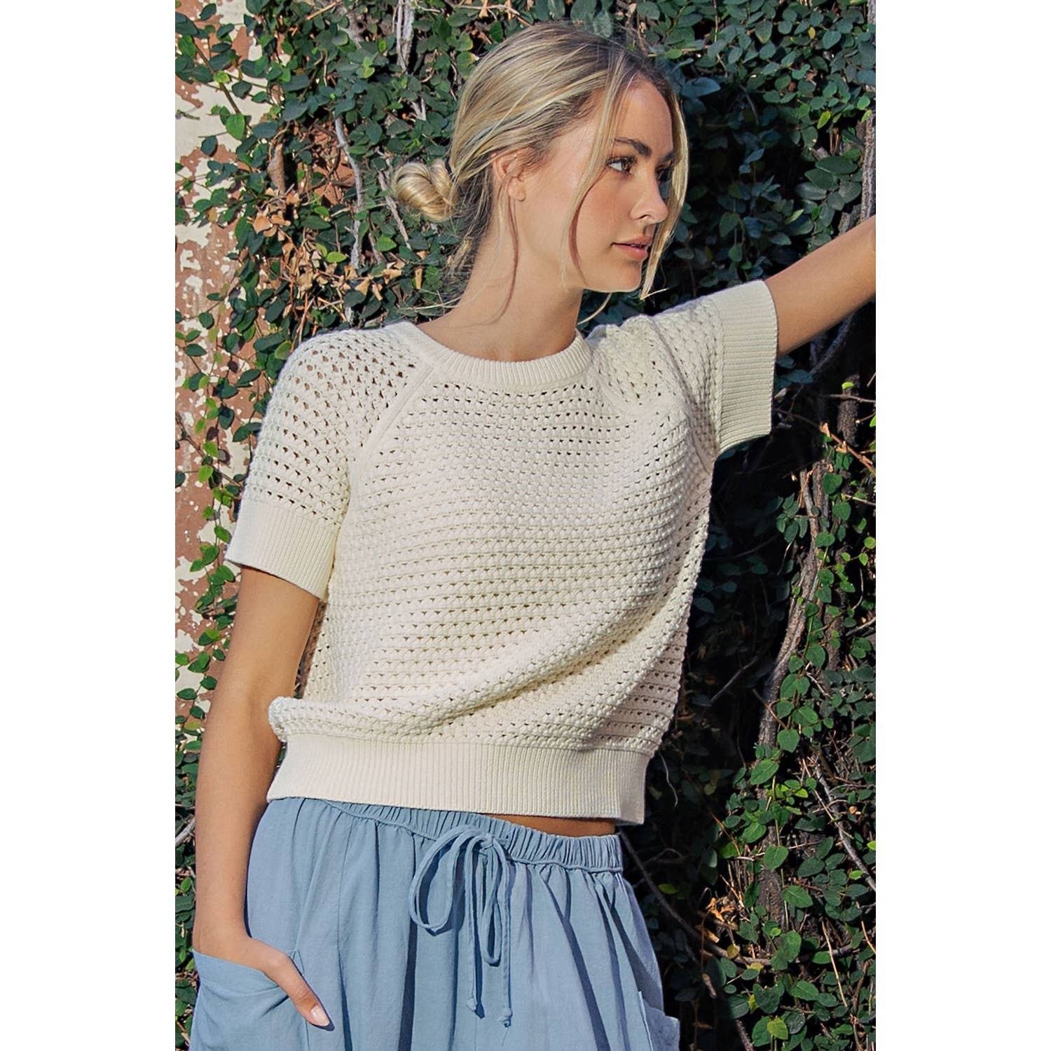 Short Sleeve Knit Top