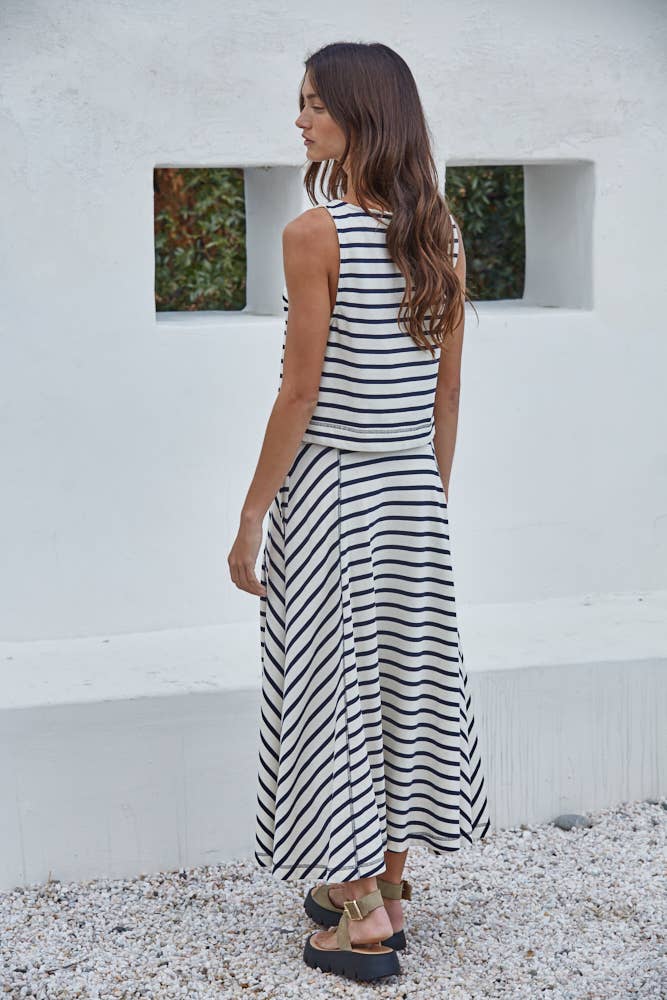 Striped Round Neck Top