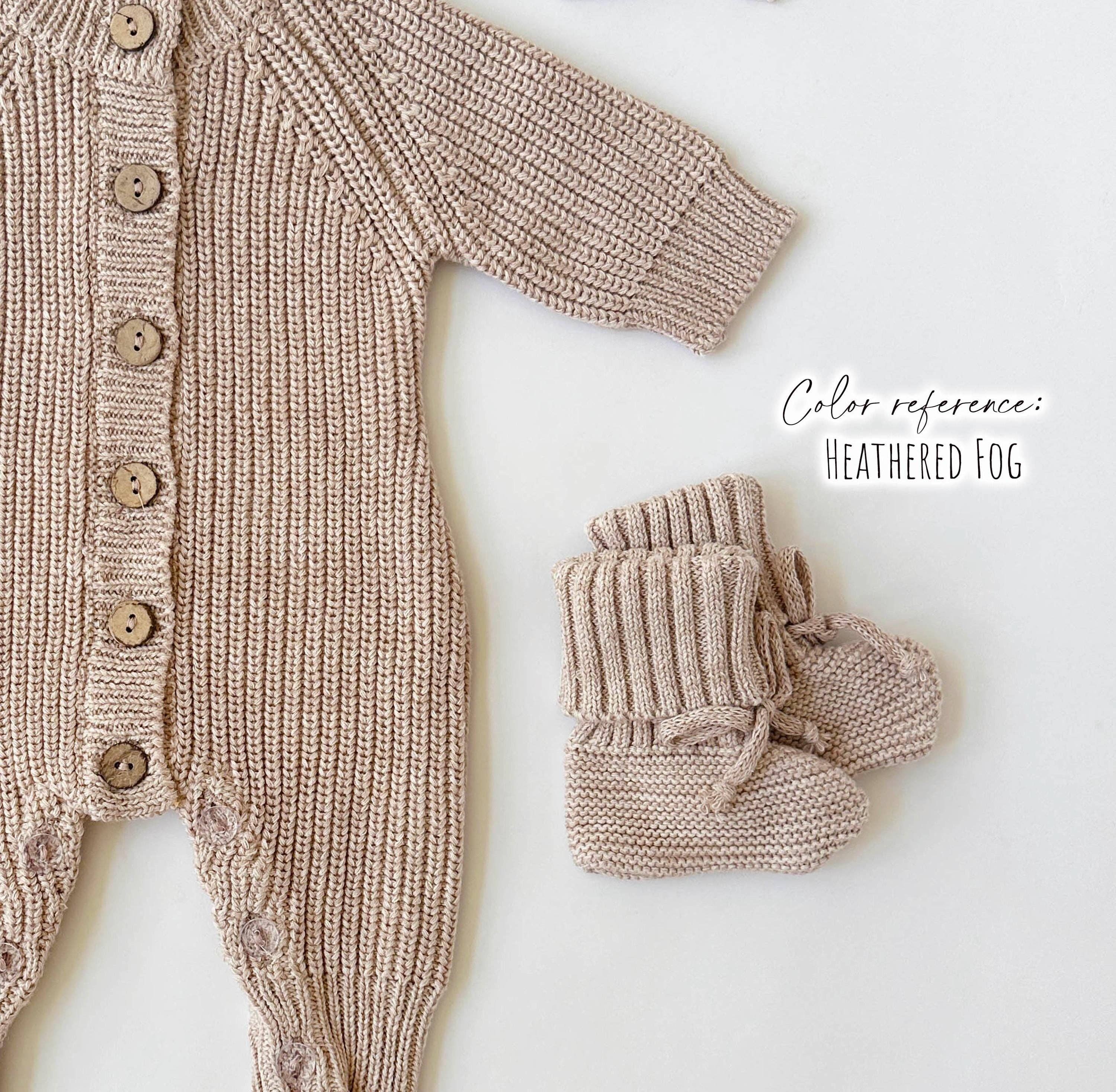 Garter Cotton Knitted Booties