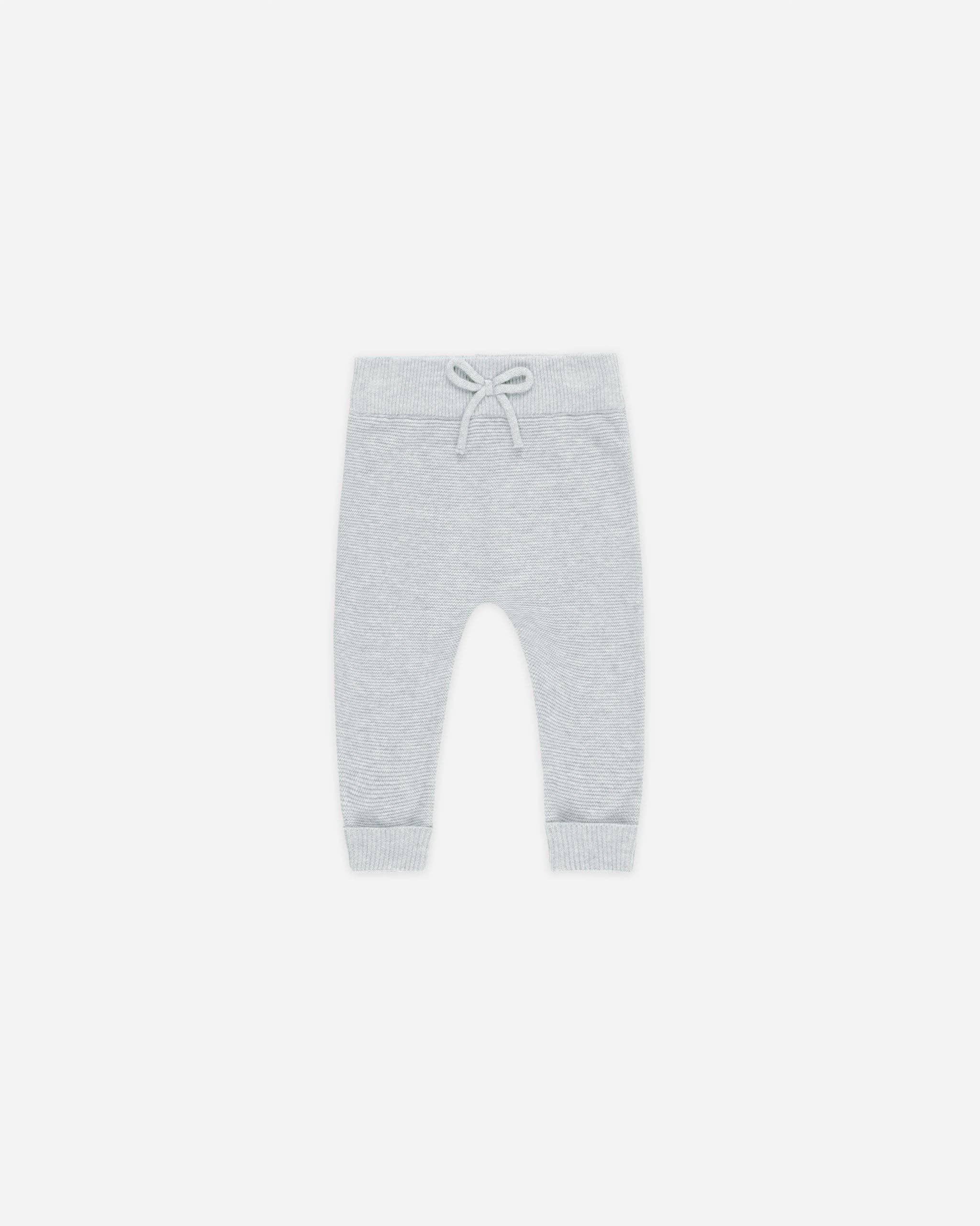 Heathered Dusty Blue Knit Pant
