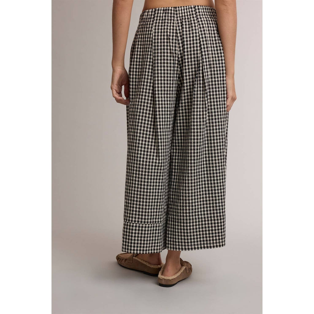 Gingham Wide Leg Pants
