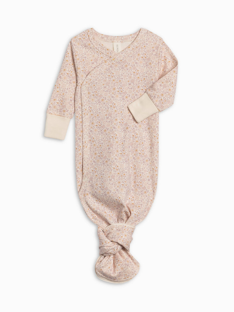 Indy Kimono Gown in Primrose / Fog + Shell