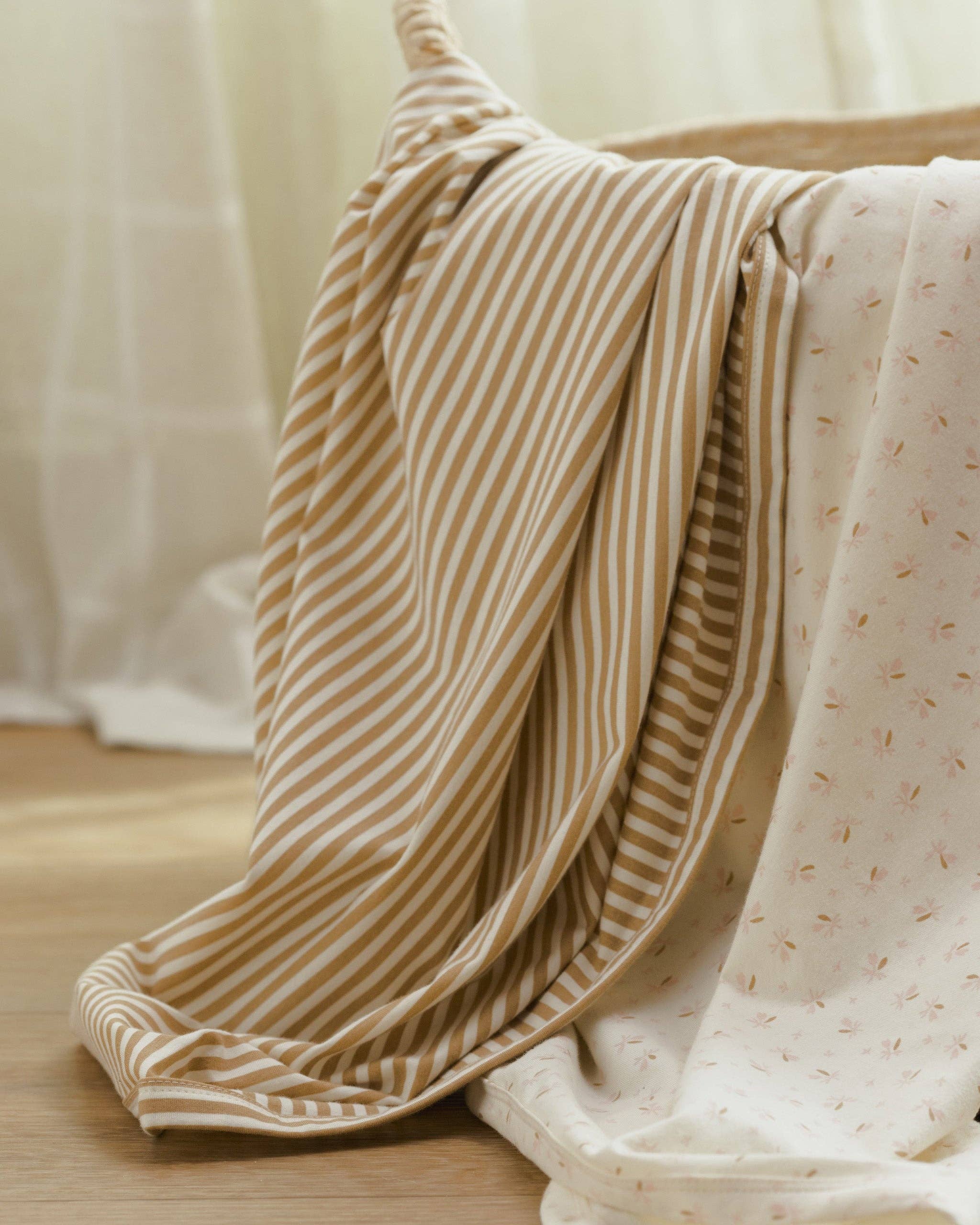 Honey Stripe Baby Swaddle