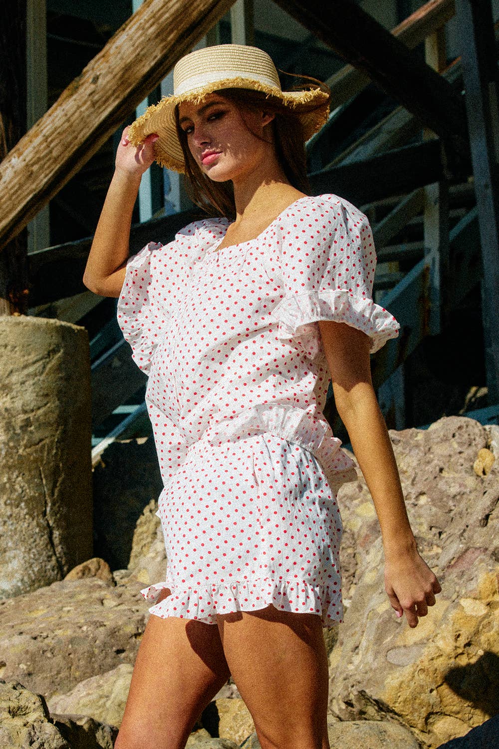 Ruffled Polka Dot Shorts