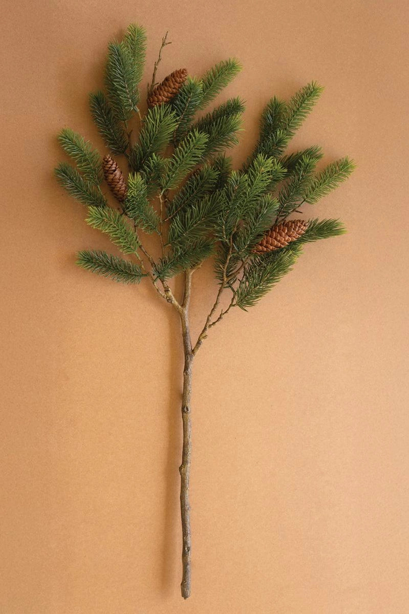 Artificial Fir Spray with Pine Cones