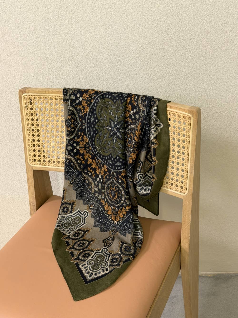 Ornate Border Square Scarf